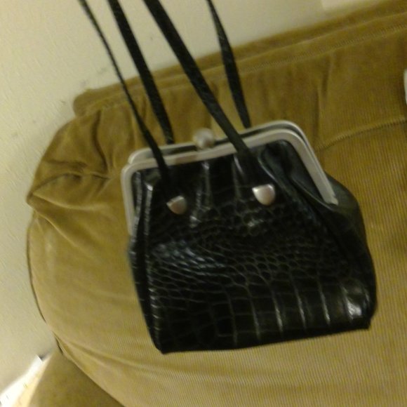 Black Leather Italian Purse - Picture 3 of 3